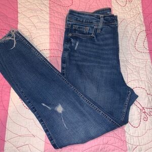 Old Navy Women's Distressed Skinny Jeans - Blue